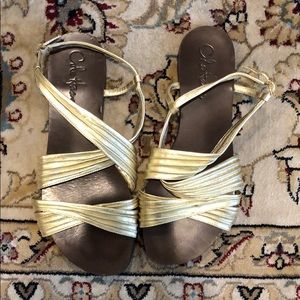 Cole Haan Gold Sandals 7.5